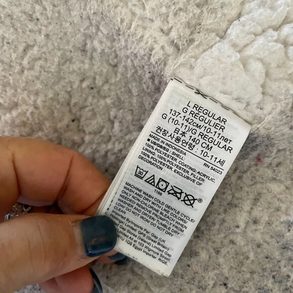 Gap Kids Disney Mickey Sherpa Full Zip Hoodie Jacket Large Multicolor Winter - Picture 7 of 10